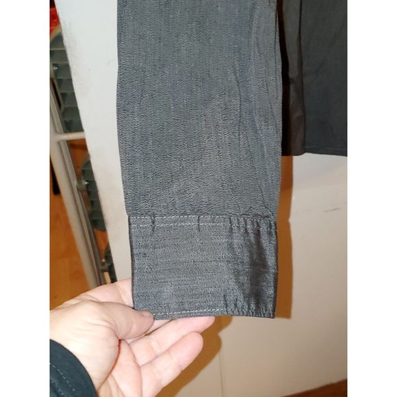 Calvin Klein Men's Shirt Button Up Long Sleeved Dark Gray Size XXL - Picture 6 of 12